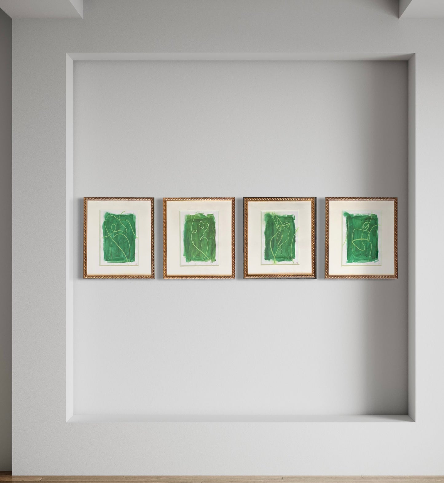 FIGURES IN THE GREEN - Sophie Alliott | Artist in London | Framed Form & Sculptures
