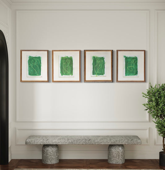 FIGURES IN THE GREEN - Sophie Alliott | Artist in London | Framed Form & Sculptures