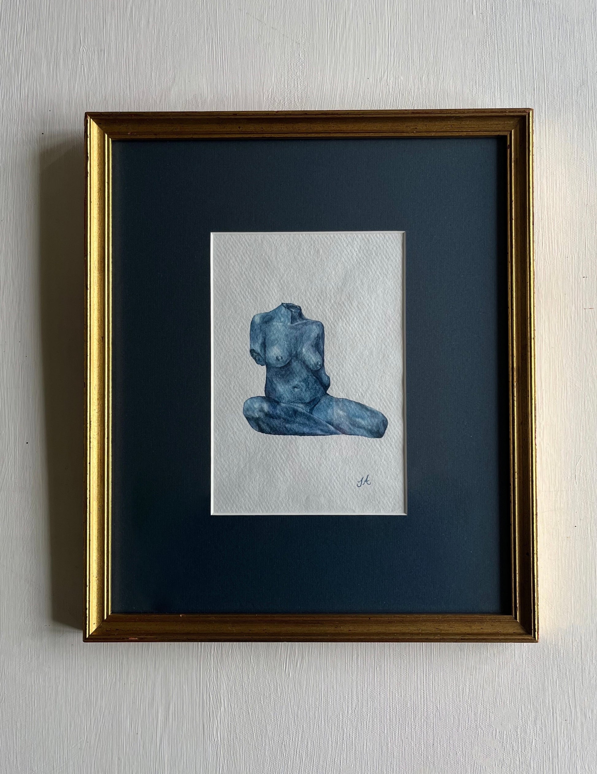 Classical Study Seated - Sophie Alliott | Artist in London | Framed Form & Sculptures