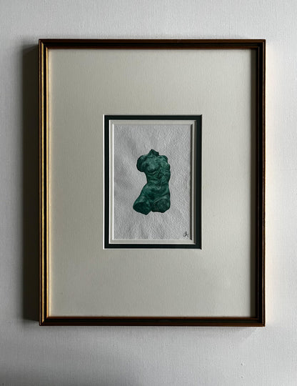 Classical Torso (Green) - Sophie Alliott | Artist in London | Framed Form & Sculptures