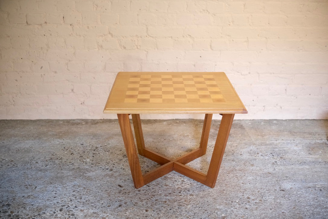 MID CENTURY CHESS TABLE - Sophie Alliott | Artist in London | Framed Form & Sculptures