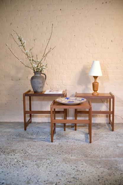 NEST OF THREE TEAK G PLAN TABLES - Sophie Alliott | Artist in London | Framed Form & Sculptures