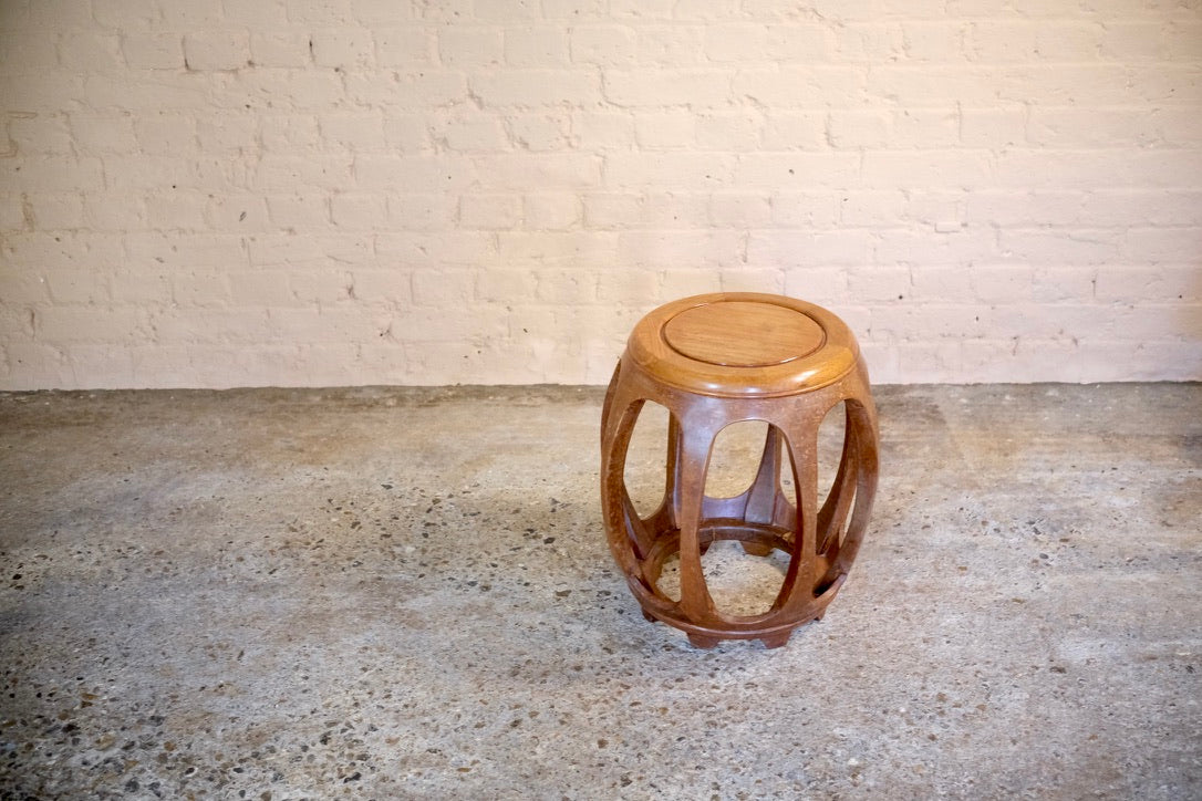 MID CENTURY CHINESE BARREL STOOL - Sophie Alliott | Artist in London | Framed Form & Sculptures