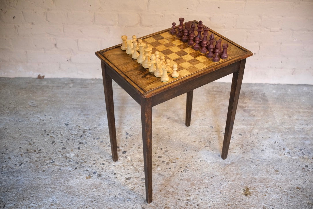 ROSEWOOD & SATINWOOD CHESS TABLE - Sophie Alliott | Artist in London | Framed Form & Sculptures