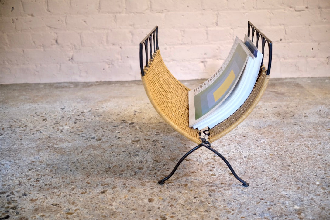 RETRO RATTAN MAGAZINE RACK - Sophie Alliott | Artist in London | Framed Form & Sculptures