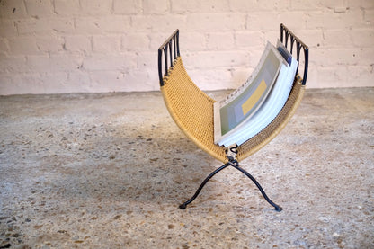 RETRO RATTAN MAGAZINE RACK - Sophie Alliott | Artist in London | Framed Form & Sculptures