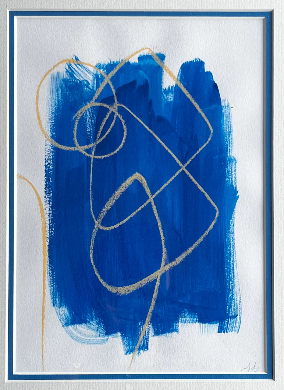 Figures in the Blue: set 2 - Sophie Alliott | Artist in London | Framed Form & Sculptures
