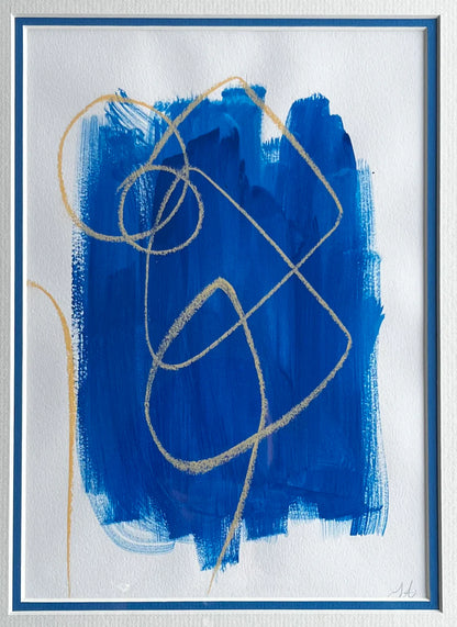 Figures in the Blue: set 2 - Sophie Alliott | Artist in London | Framed Form & Sculptures