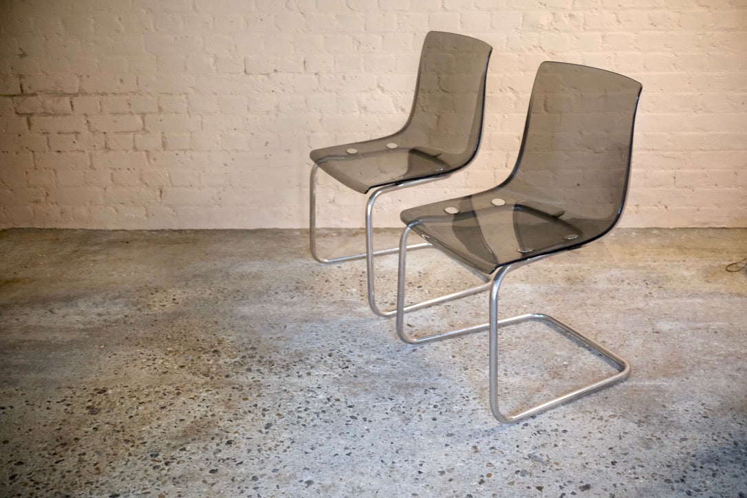 PAIR OF RETRO PERSPEX CHAIRS - Sophie Alliott | Artist in London | Framed Form & Sculptures