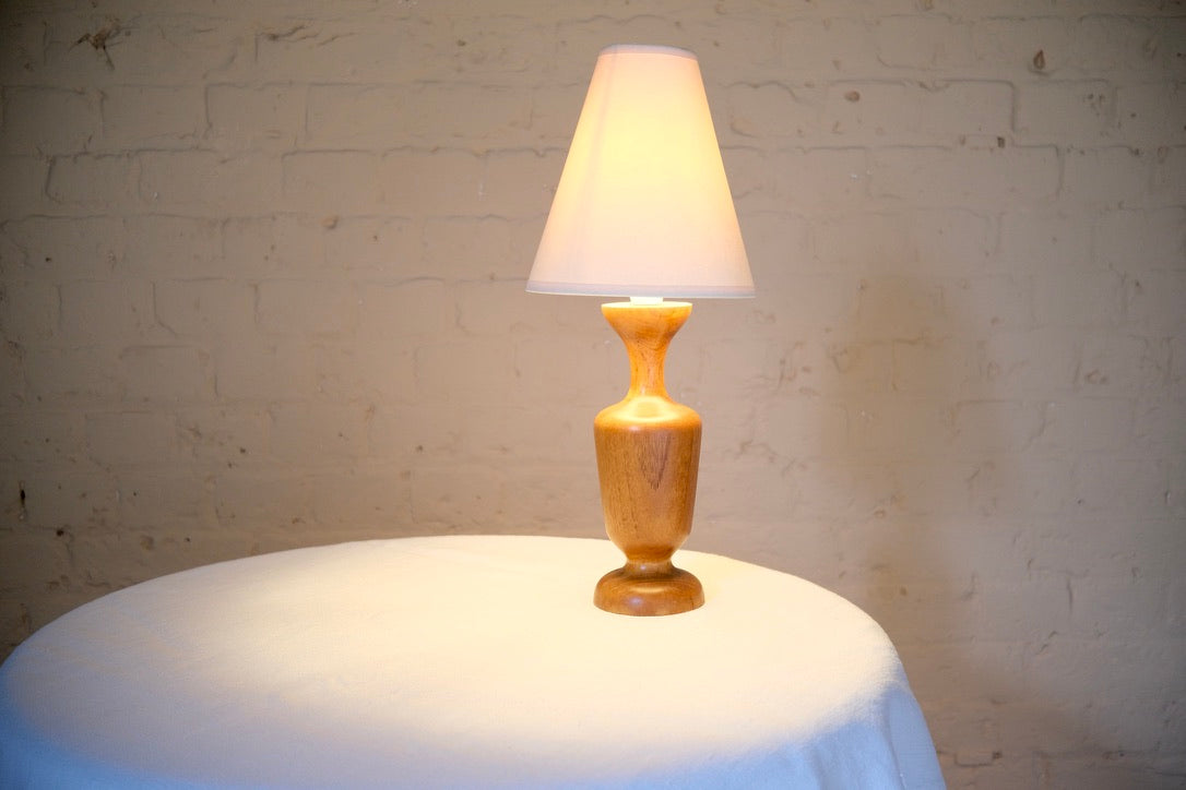 VINTAGE WOODEN TABLE LAMP - Sophie Alliott | Artist in London | Framed Form & Sculptures