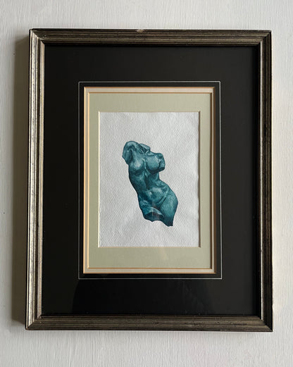 Classical Study in Blue - Sophie Alliott | Artist in London | Framed Form & Sculptures