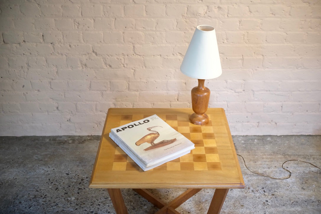 VINTAGE WOODEN TABLE LAMP - Sophie Alliott | Artist in London | Framed Form & Sculptures