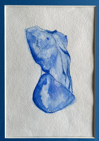 Blue Nude - Sophie Alliott | Artist in London | Framed Form & Sculptures