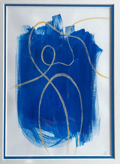 Figures in the Blue: set 2 - Sophie Alliott | Artist in London | Framed Form & Sculptures