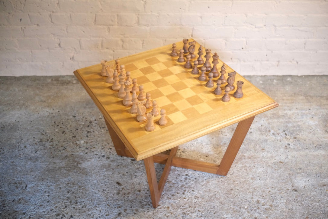 MID CENTURY CHESS TABLE - Sophie Alliott | Artist in London | Framed Form & Sculptures