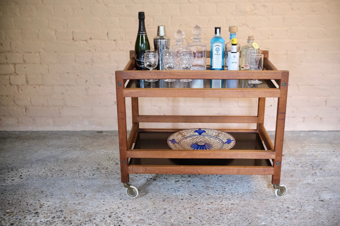 TWO TIER DRINKS TROLLY - Sophie Alliott | Artist in London | Framed Form & Sculptures