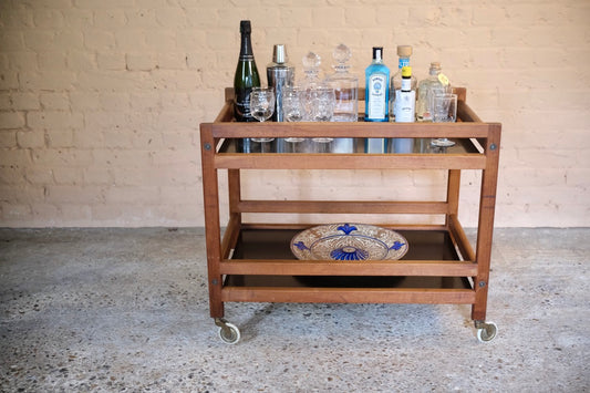 TWO TIER DRINKS TROLLY - Sophie Alliott | Artist in London | Framed Form & Sculptures