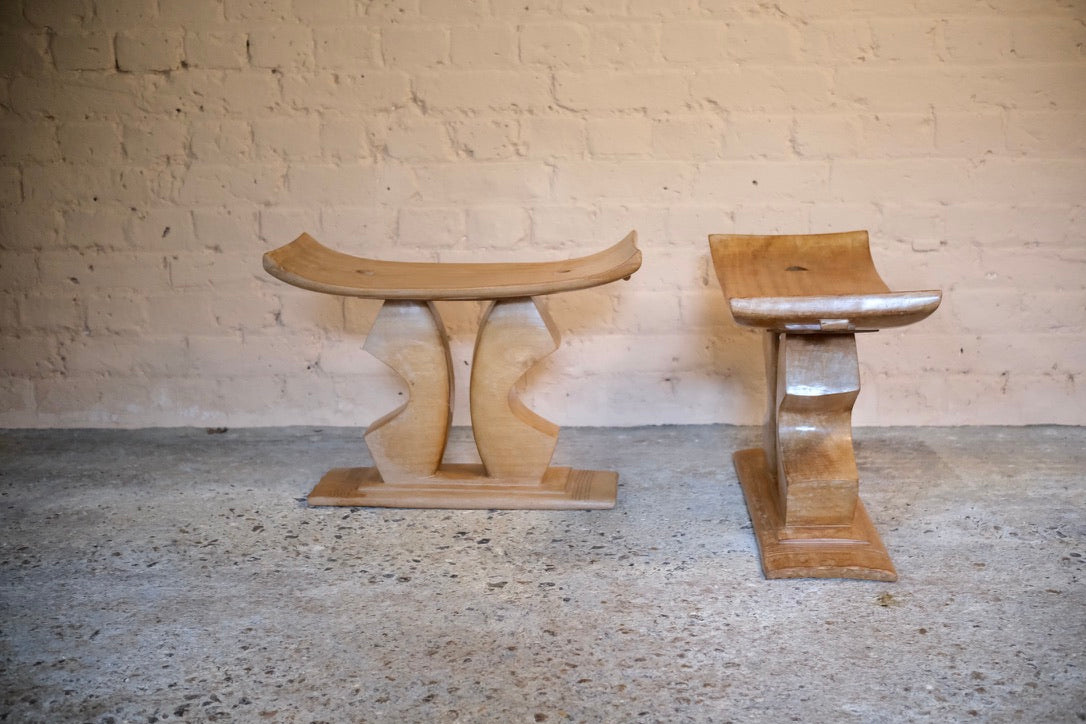 A PAIR OF AFRICAN ASHANTI STOOLS - Sophie Alliott | Artist in London | Framed Form & Sculptures