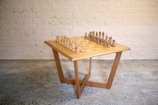 MID CENTURY CHESS TABLE - Sophie Alliott | Artist in London | Framed Form & Sculptures