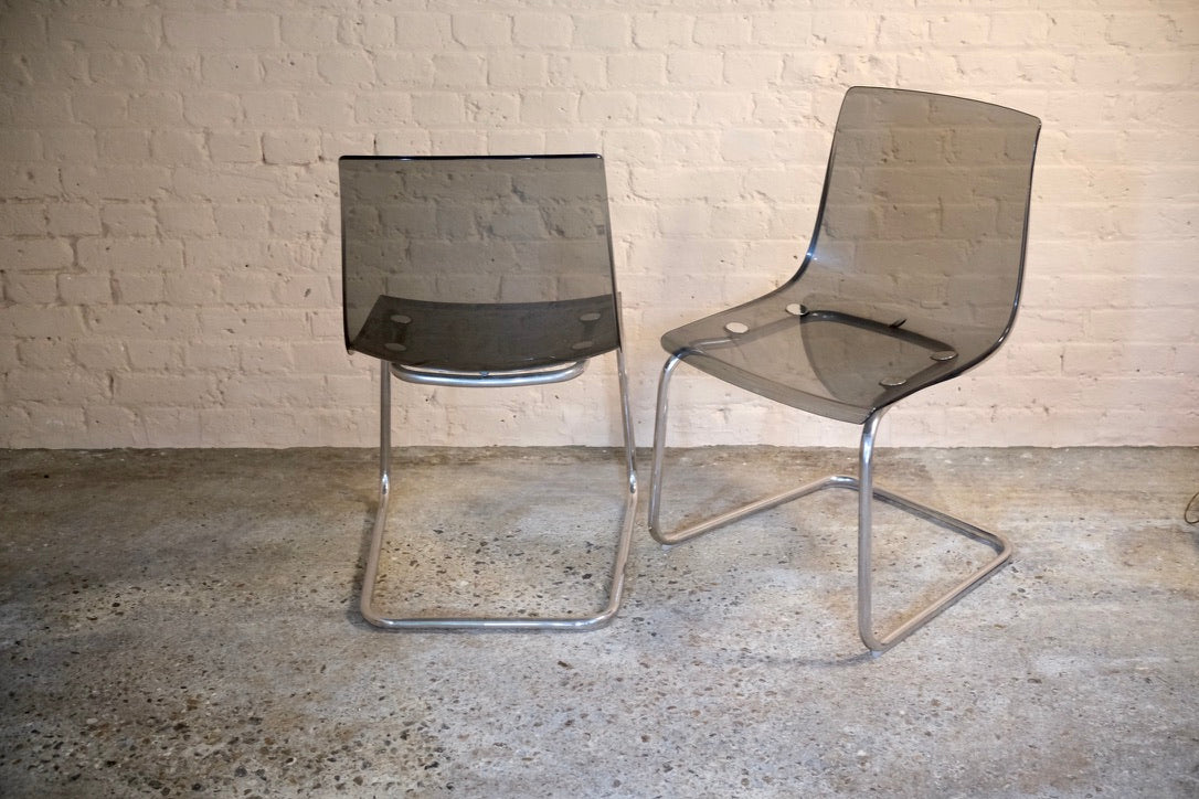 PAIR OF RETRO PERSPEX CHAIRS - Sophie Alliott | Artist in London | Framed Form & Sculptures