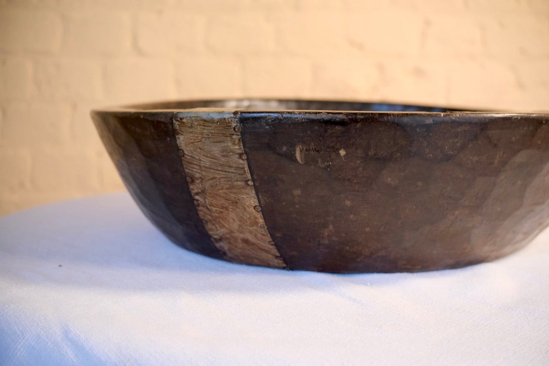 VINTAGE CHINESE WOODEN BOWL - Sophie Alliott | Artist in London | Framed Form & Sculptures