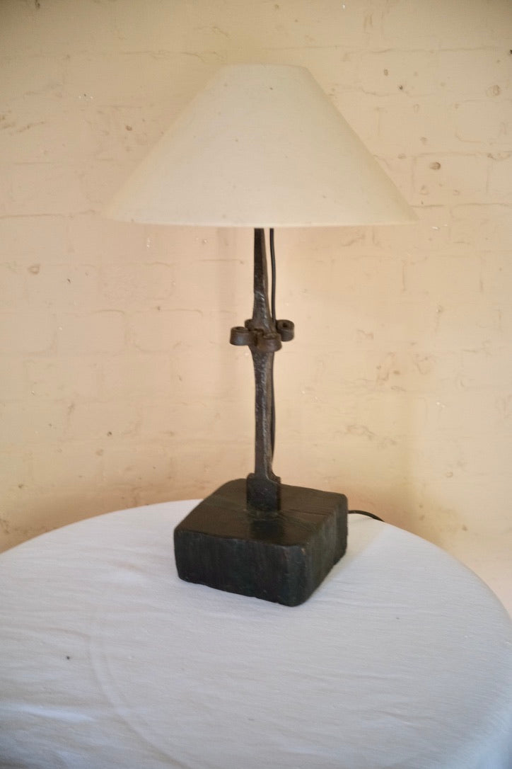 1960'S WROUGHT IRON LAMP - Sophie Alliott | Artist in London | Framed Form & Sculptures