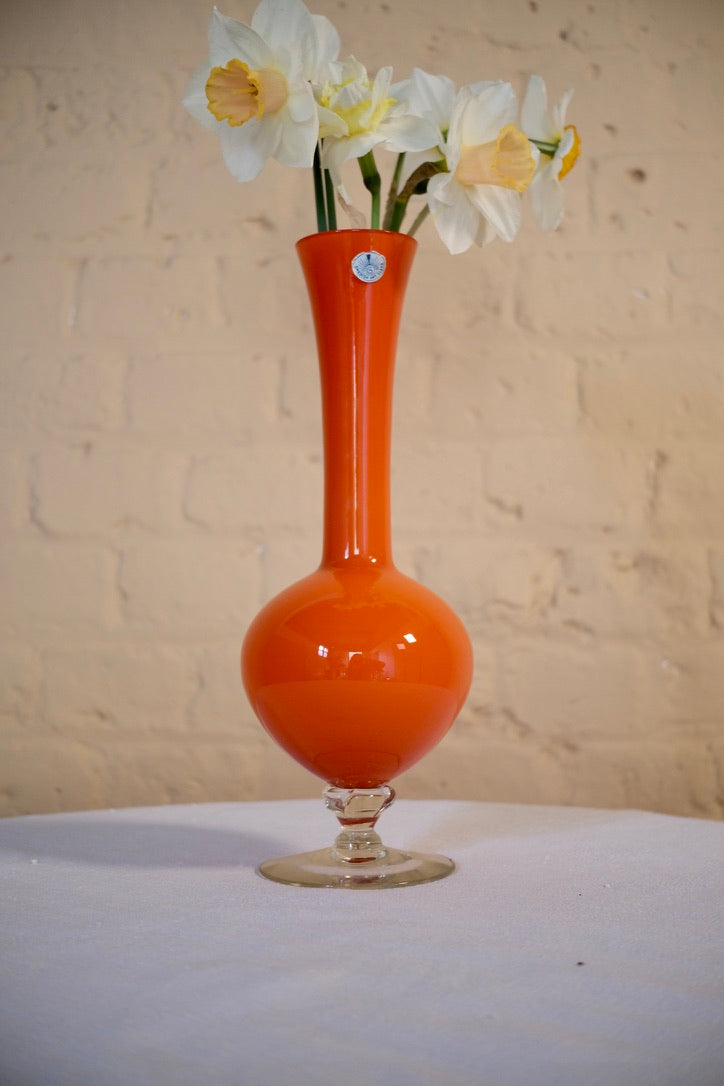 SWEDISH ORANGE ART GLASS - Sophie Alliott | Artist in London | Framed Form & Sculptures