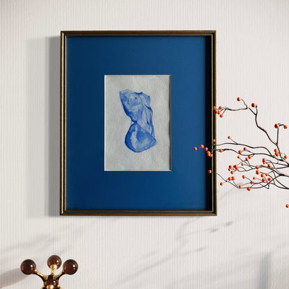 Blue Nude - Sophie Alliott | Artist in London | Framed Form & Sculptures