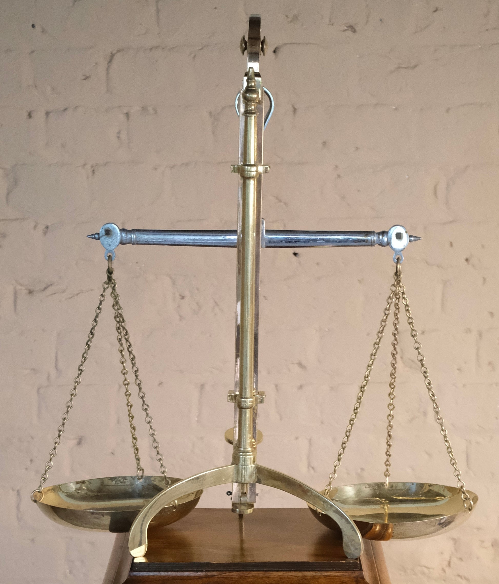 BRASS COPPER & CHROME COIN BALANCE SCALES - Sophie Alliott | Artist in London | Framed Form & Sculptures