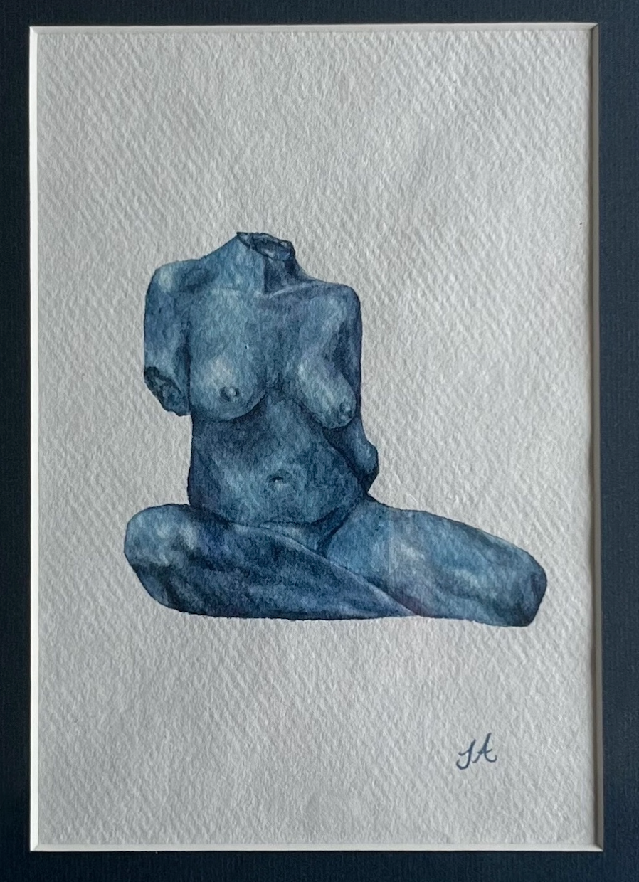 Classical Study Seated - Sophie Alliott | Artist in London | Framed Form & Sculptures